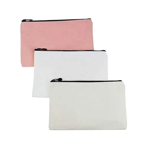 Private label cotton cosmetic bag with custom branding for promotional gifts